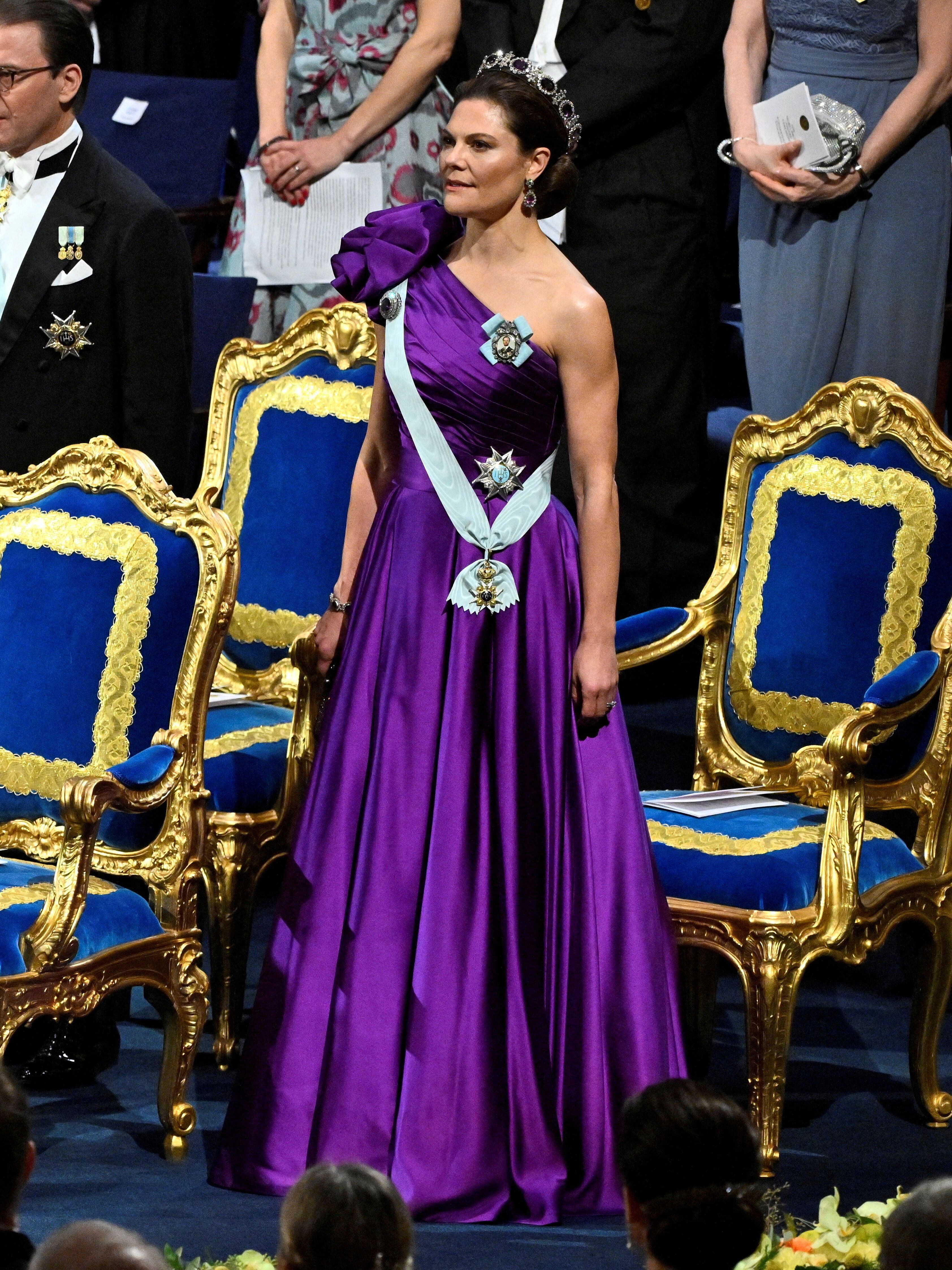 La princesa Victoria en los Premios Nobel 2023. (Claudio Bresciani/TT News Agency/via REUTERS)