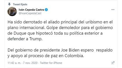 Iván Cepeda, US elections.