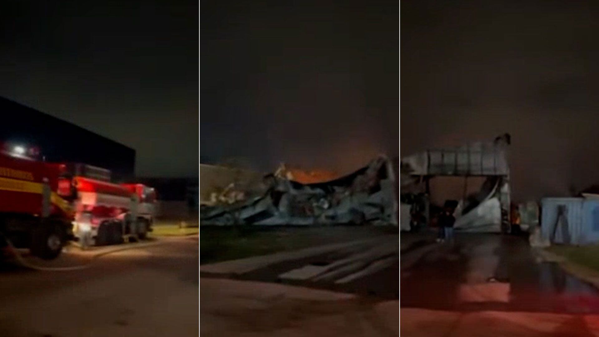 En video: se incendió una fábrica de muebles en Moreno