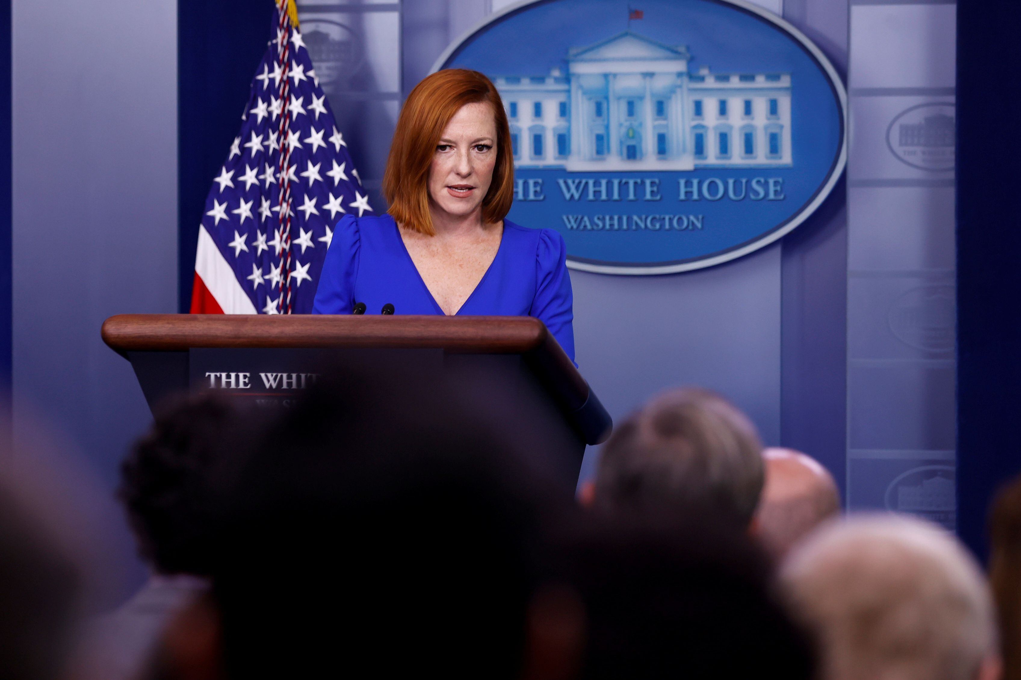 Jen Psaki aseguró que el tráfico de drogas será tema entre AMLO y Biden (Foto: REUTERS/Jonathan Ernst)