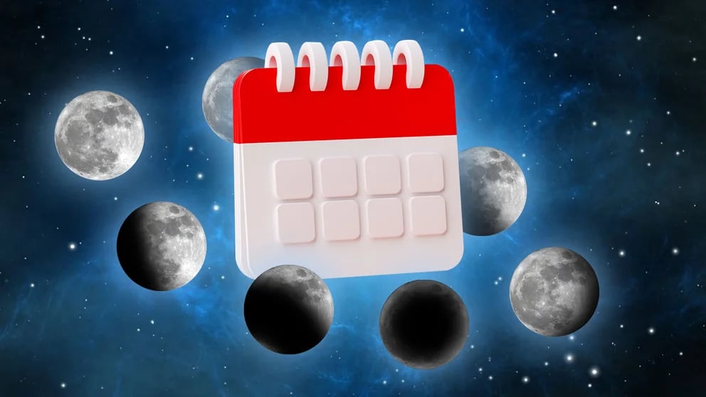 Calendario lunar 2024 cuáles son las fases de la luna esta semana