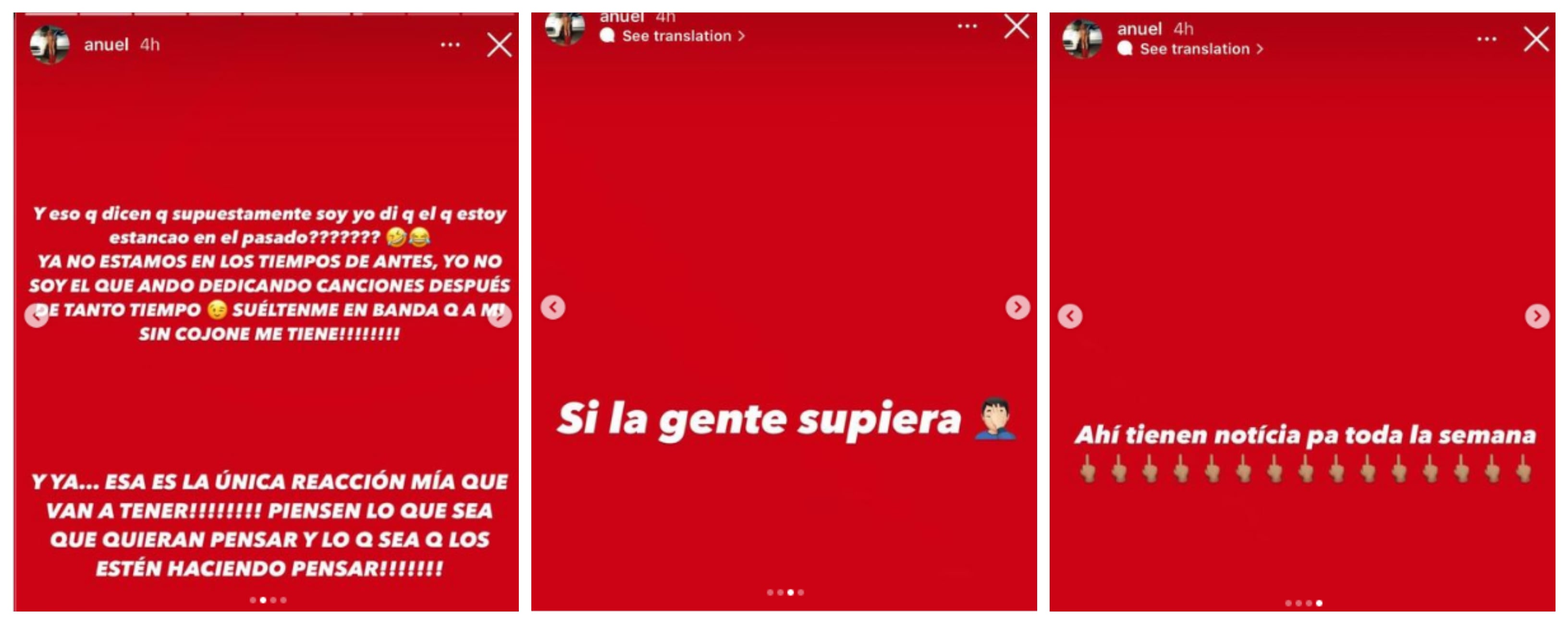 A través de su cuenta de Instagram, Anuel AA lanzó varias indirectas contra Karol G luego de su presentación en el festival Coachella.
FOTOS: Vía Instagram (anuel)