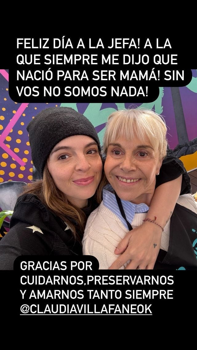 Claudia recibió un emotivo mensaje por parte de su hija mayor, Dalma