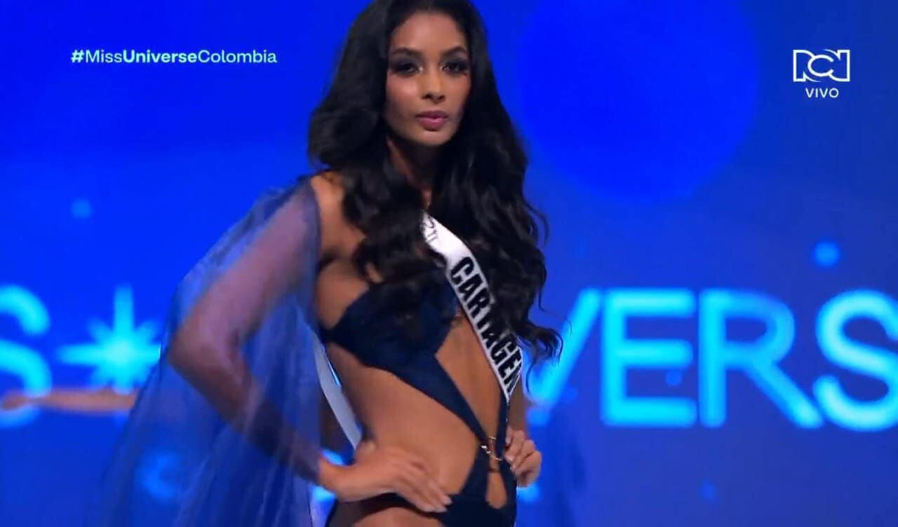 Desfile en traje de baño: Miss Universe Cartagena - crédito RCN