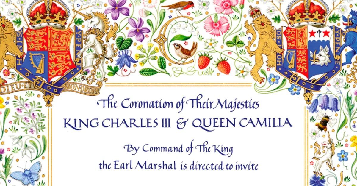 Hidden details of the invitation to the coronation of Carlos and Camila