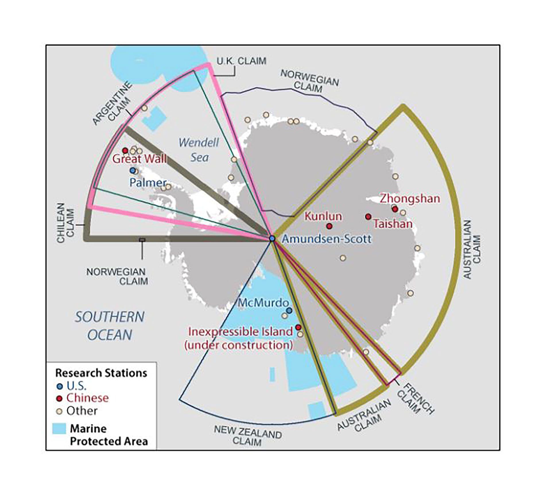 Petróleo Antártida Mapa Reclamos