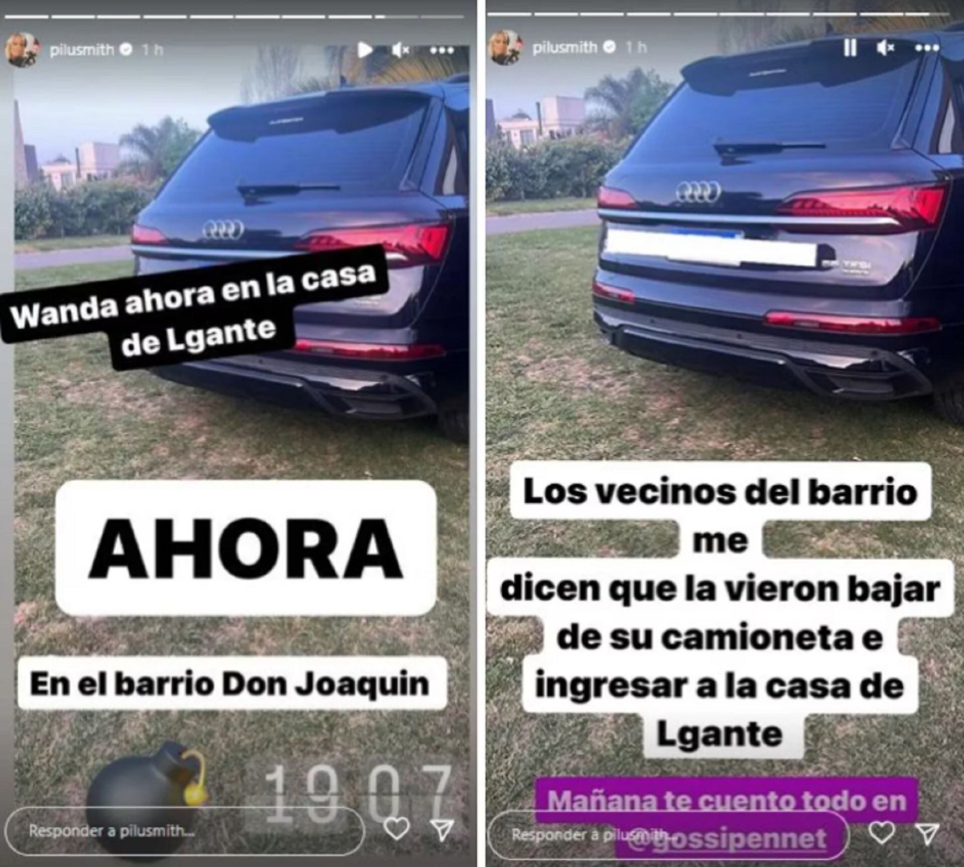 Las fotos que posteó Pilar Smith sobre el encuentro de Wanda Nara y L-Gante