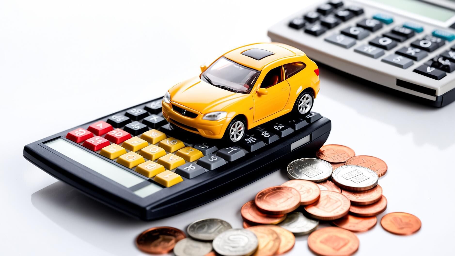 Un automóvil en miniatura reposa sobre una calculadora, evocando la interconexión de factores como compra, venta, inflación y acuerdos contractuales en la dinámica industria automotriz. (Imagen Ilustrativa Infobae)