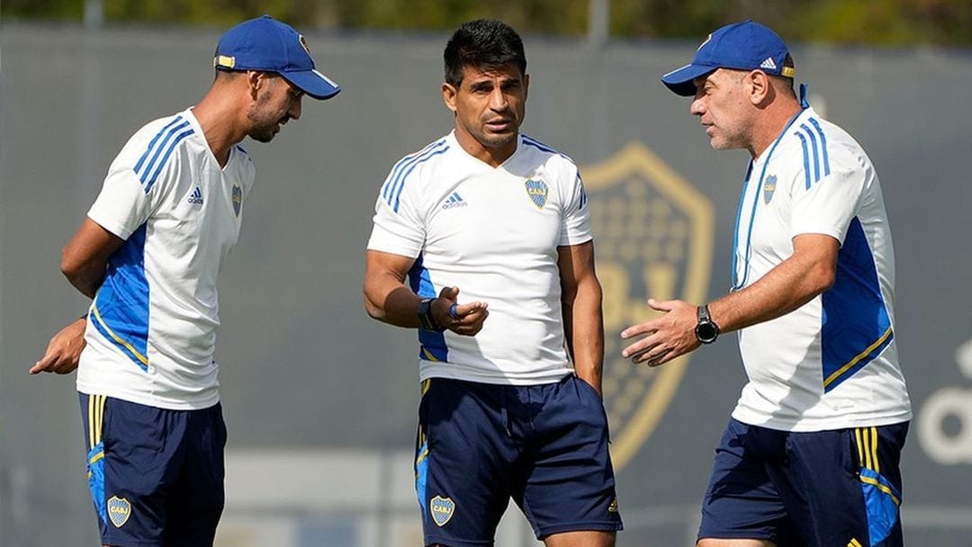 Ibarra Gracián Pompei Boca entrenamiento