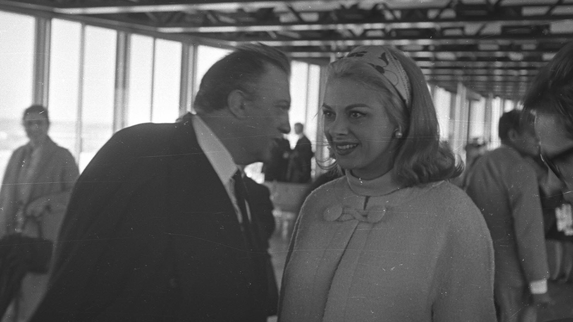 Sandra Milo y Federico Fellini
