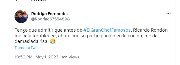 Reacciones de 'El Gran Chef Famosos'. Twitter