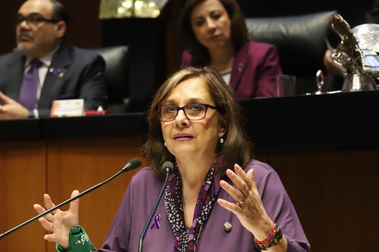 La senadora abordó el tema de la reforma al Tribunal Electoral (Senadores Morena)