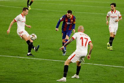 Lionel Messi, las esperanzas del Barcelona ante el Sevilla (REUTERS / Marcelo Del Pozo)