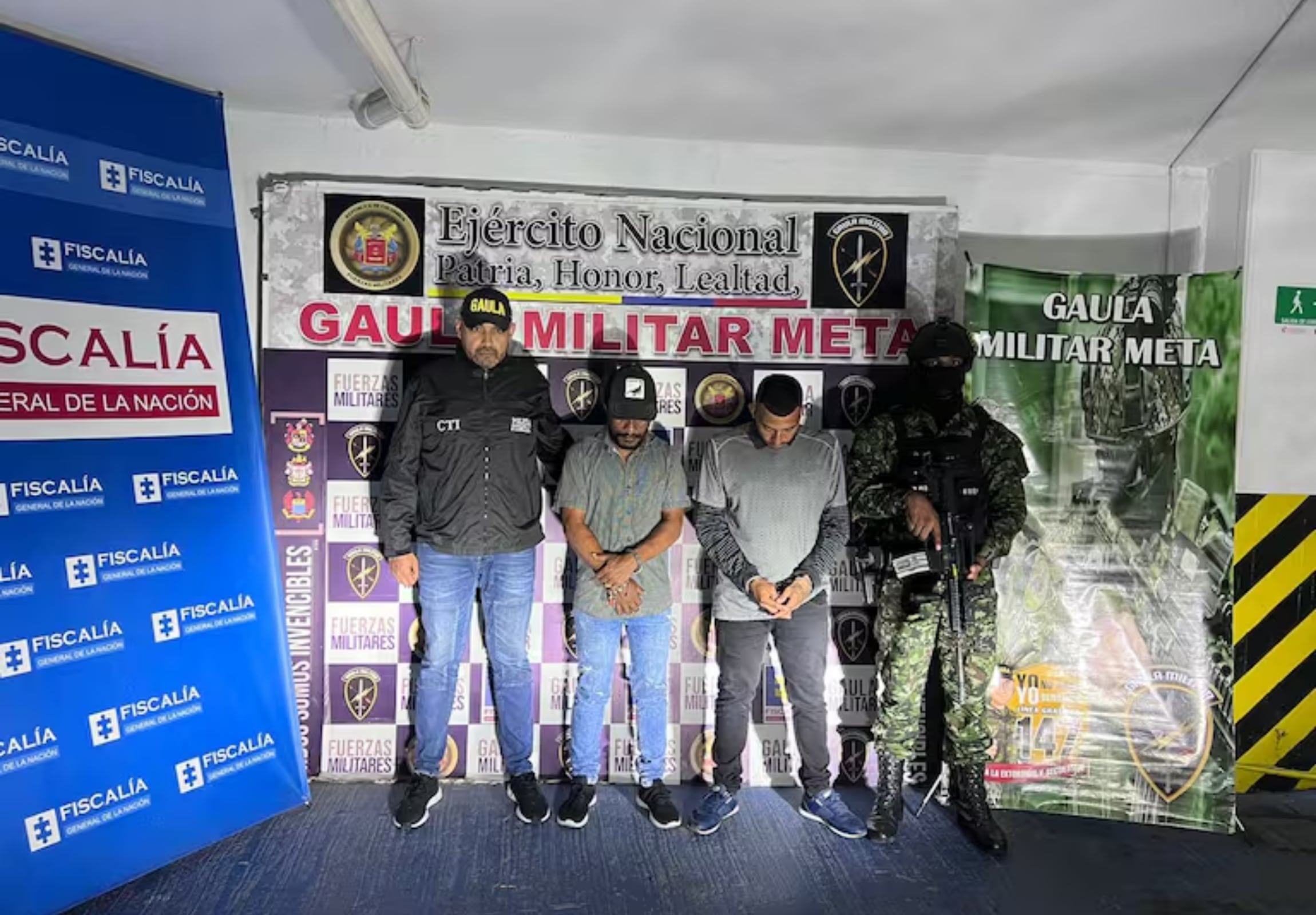 Los hombres fueron capturados en flagrancia - crédito Gaula Militar