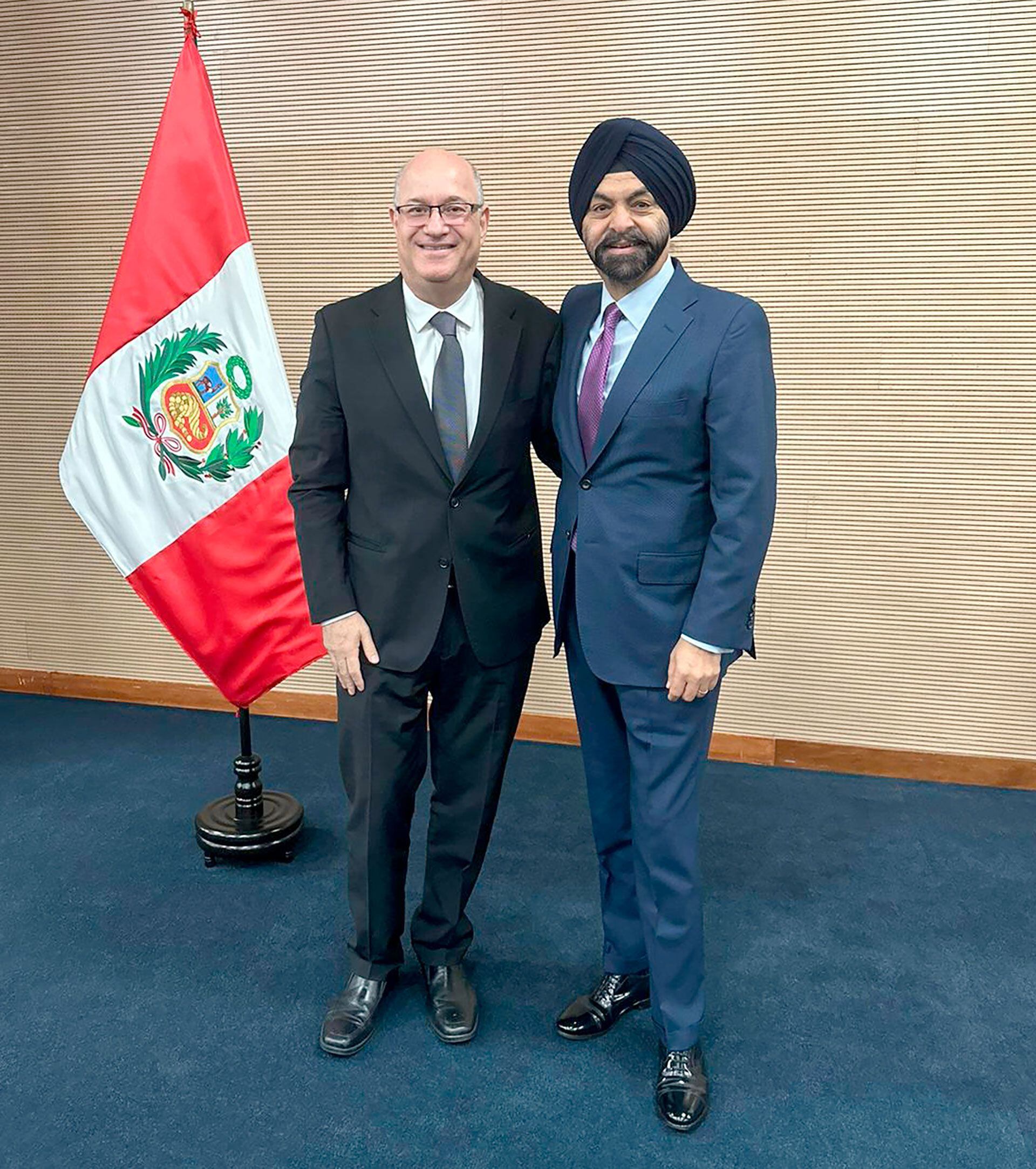 Ilan Goldfajn y Ajay Banga visitaron Perú meses atrás  (@igoldfajn)