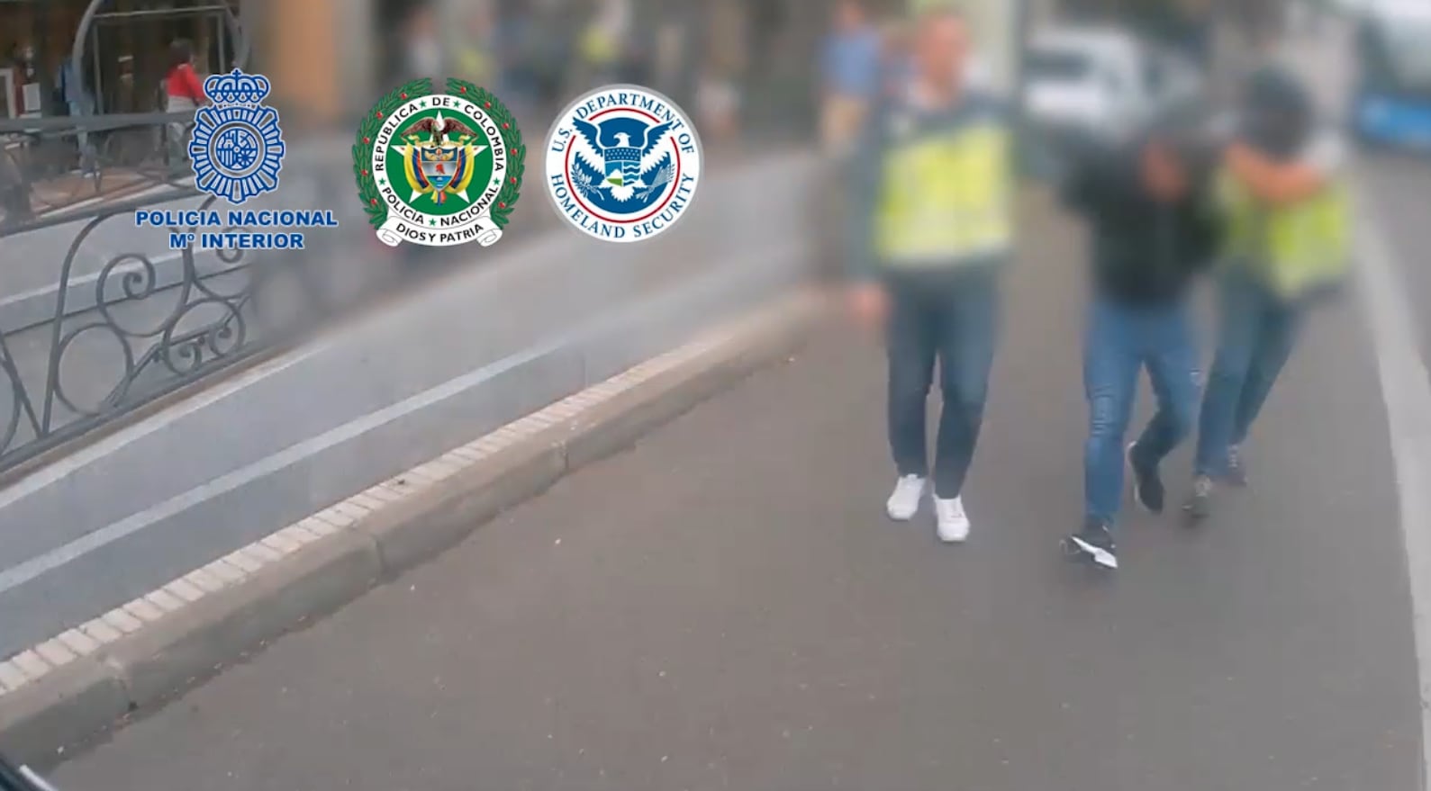 Momento de la detención en Madrid del responsable de los 'Zetas' en Europa
(Foto: Policía Nacional de España)