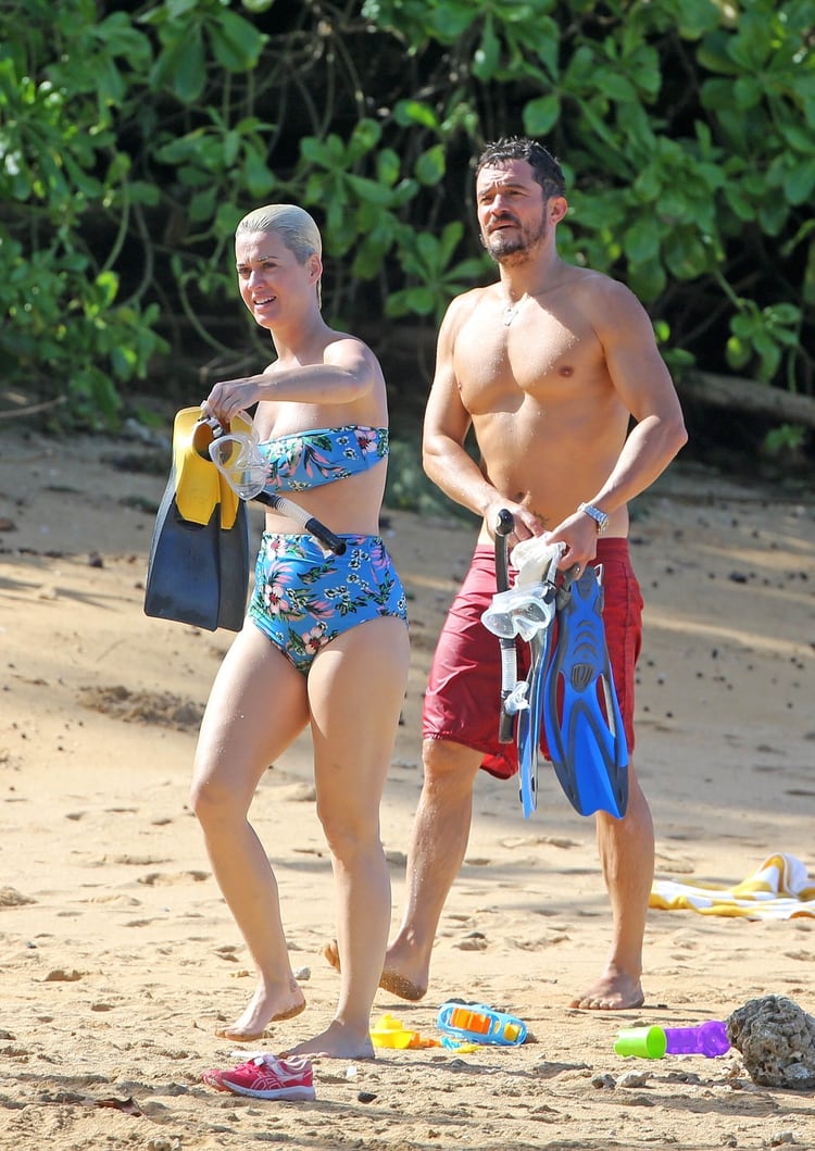 Katy y Orlando en Hawaii (Splash News/The Grosby Group)