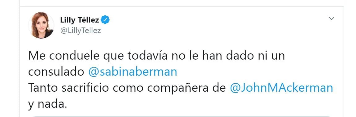 Lilly Téllez no ccontraargumentó la crítica de Berman (Foto: Twitter / @LillyTellez)