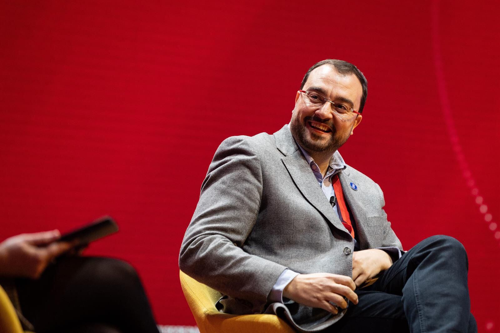 20/01/2024 El secretario general de la FSA-PSOE y presidente del Principado, Adrián Barbón, interviene en el foro 'Convivencia' que se ha celebrado en el marco de la convención política del PSOE en A Coruña. POLITICA FSA 