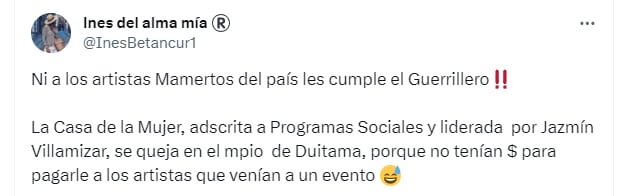 La actriz fue criticada luego de haber cancelado su presentación por falta de garantías con el pago en Duitama - crédito Redes Sociales/X