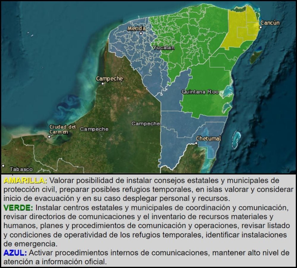 Activan alerta en Quintana Roo por Tormenta Tropical Helene. (SIAT-TC)