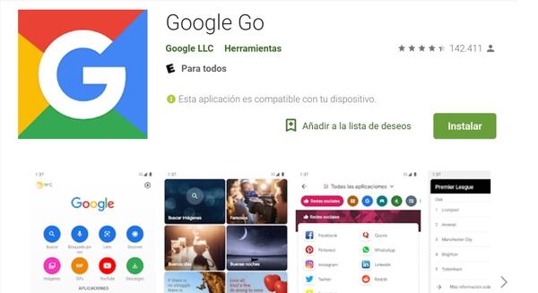 Google Go promete ahorrar hasta un 40% de datos