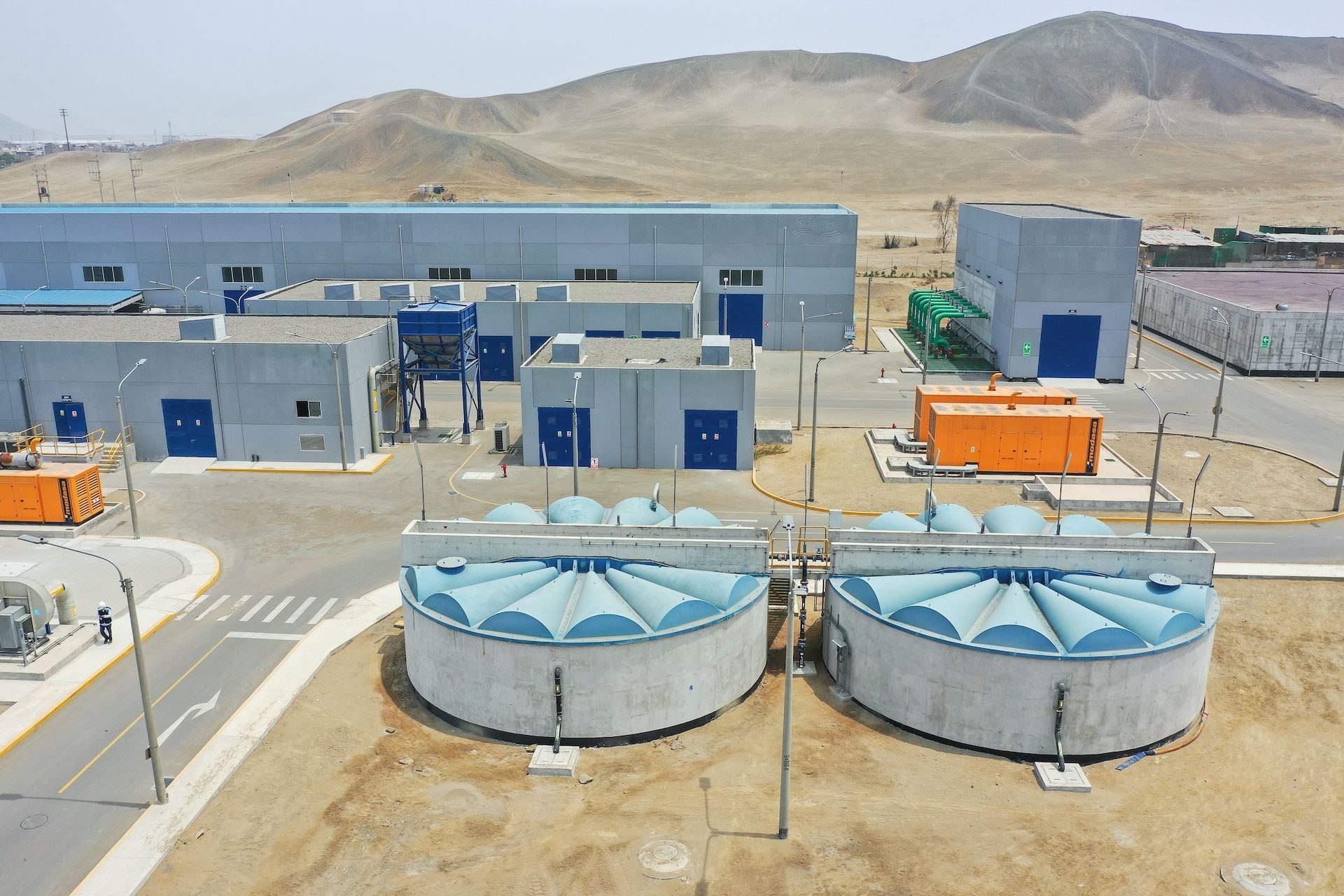 La planta desalinizadora del proyecto Provisur, ubicado en el distrito de Santa María del Mar - Lima - Crédito_ Tedagua.