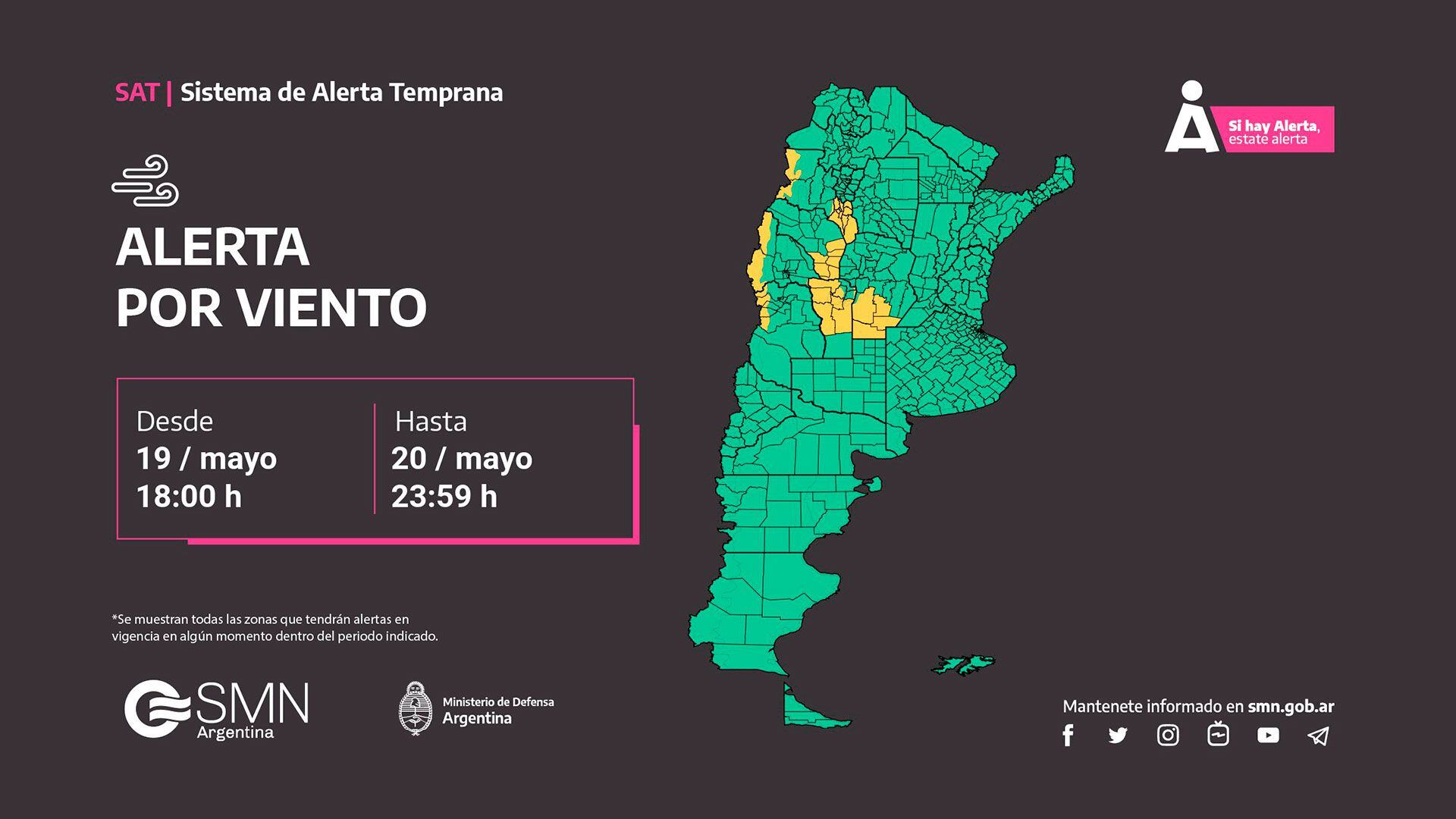 Alerta naranja por nevadas en el país