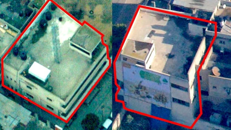 El cuartel central secreto de Hamas en Tzabra, donde funcionaban oficinas de inteligencia del grupo terrorista.