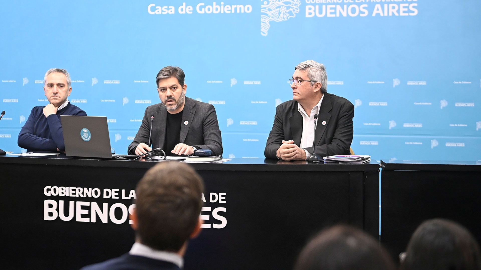 Carlos Bianco, Andrés Larroque, Javier Rodríguez