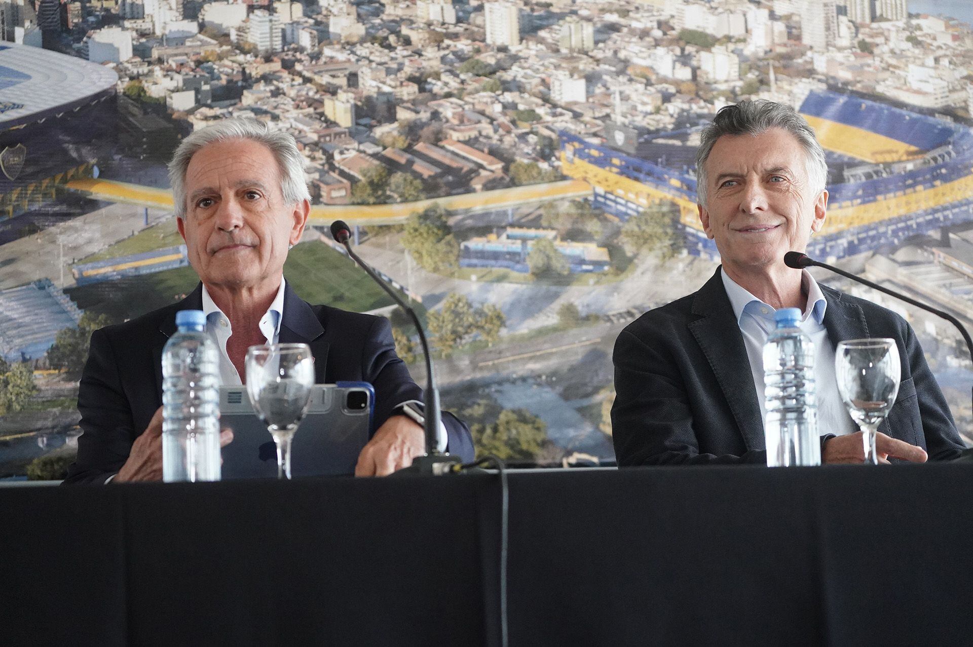 conferencia prensa Mauricio Macri Andres Ibarra Boca