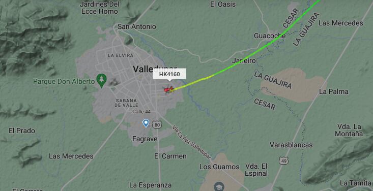 Llegó el helicóptero a Valledupar.