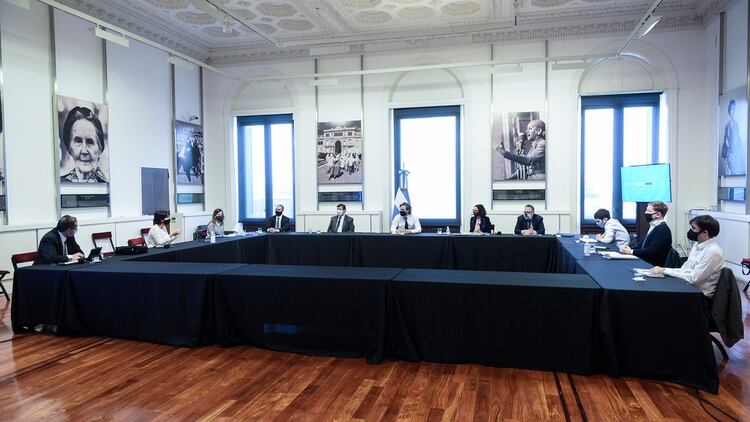 Reunión de Gabinete económico de la semana pasada, en Casa Rosada.