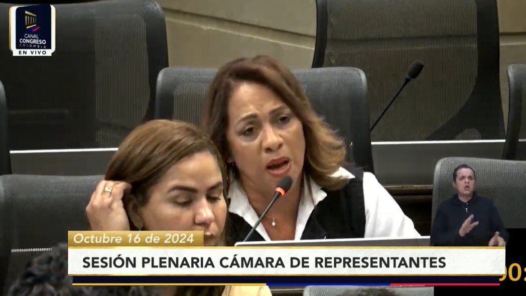 Marelen Castillo, representante a la Cámara, señaló que en este proyecto la formalización del campo no es realista - crédito Cámara de Representantes