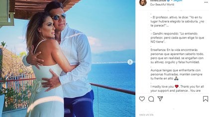 Ninel Conde defendió a su novio a través de reflexiones de grandes pensadores (Foto: Captura de pantalla Instagram)
