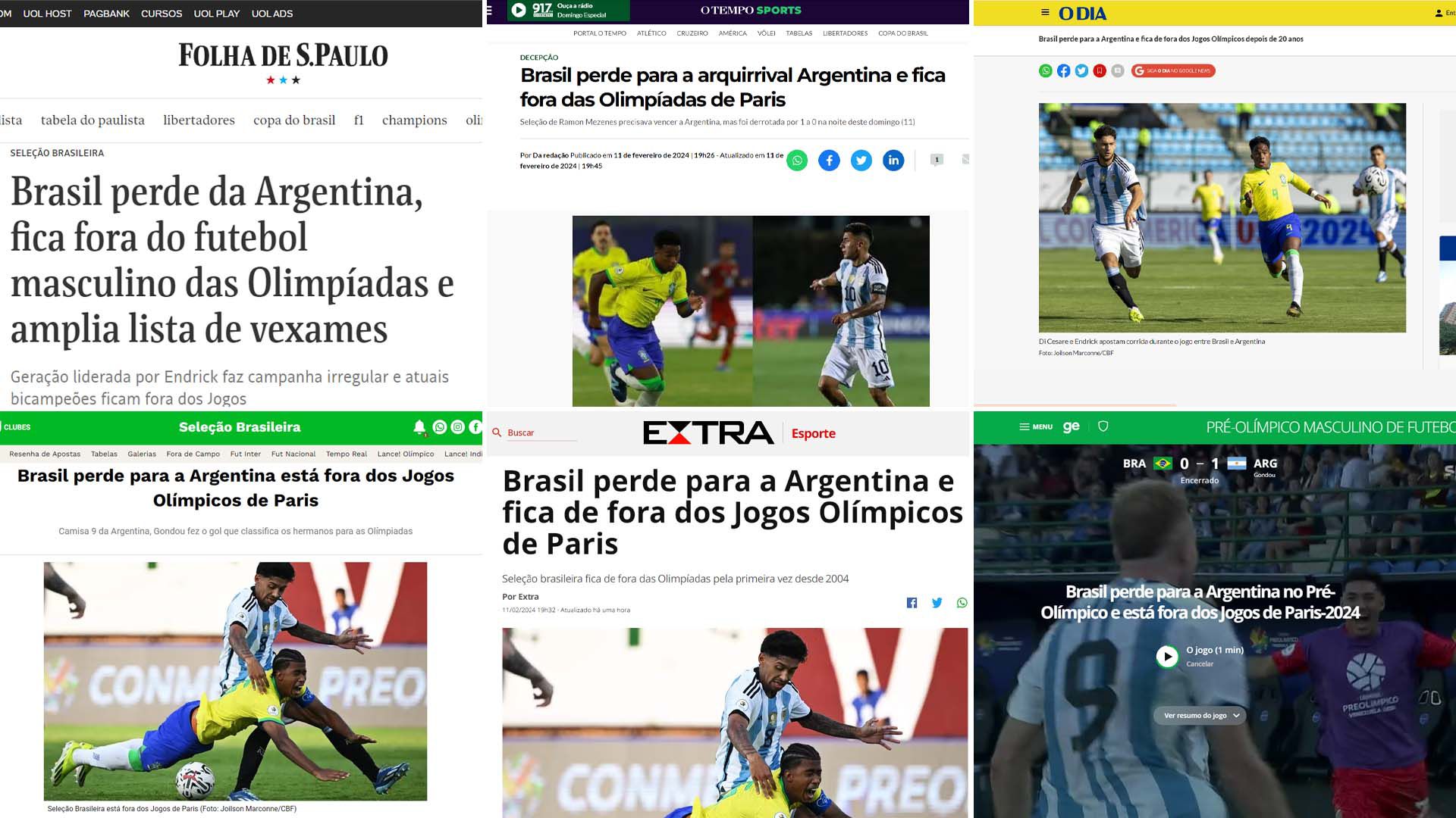 Medios Brasil Preolímpico Argentina