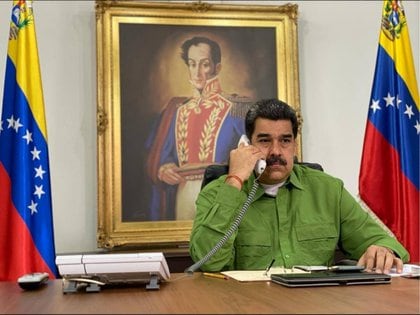 Nicolás Maduro, en el Palacio de Miraflores  