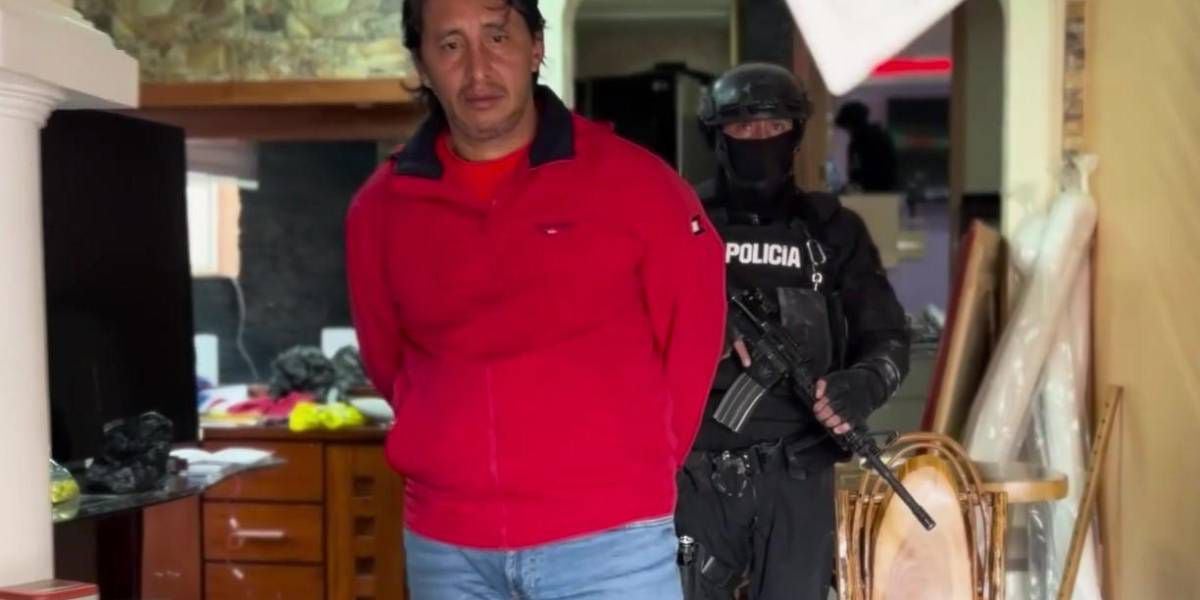 Fabricio Colón Pico, líder de Los Lobos en Quito, fue detenido y acusado de secuestro. (Policía Nacional)