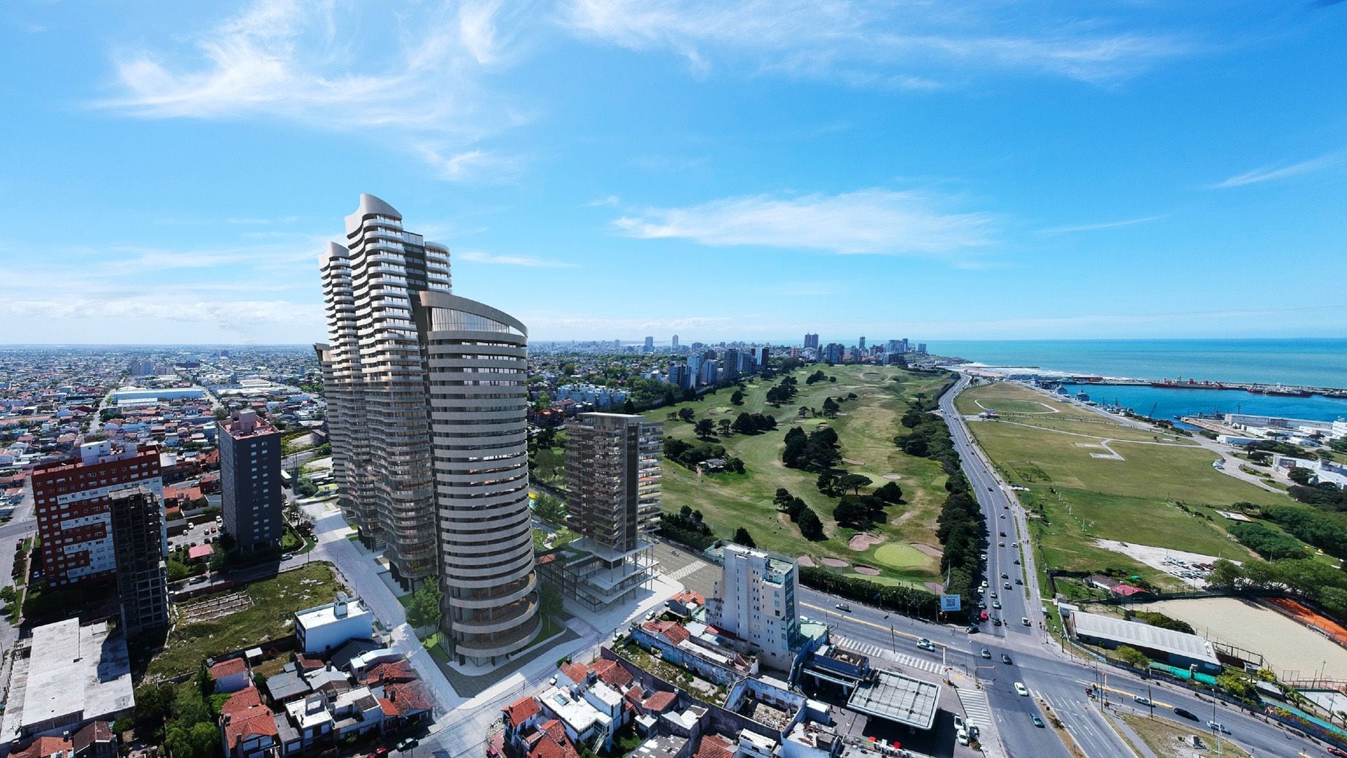 Así se verá el Distrito de Arte y Diseño (DAD) en la zona de Juan B. Justo y Edison, frente al Mar del Plata Golf Club