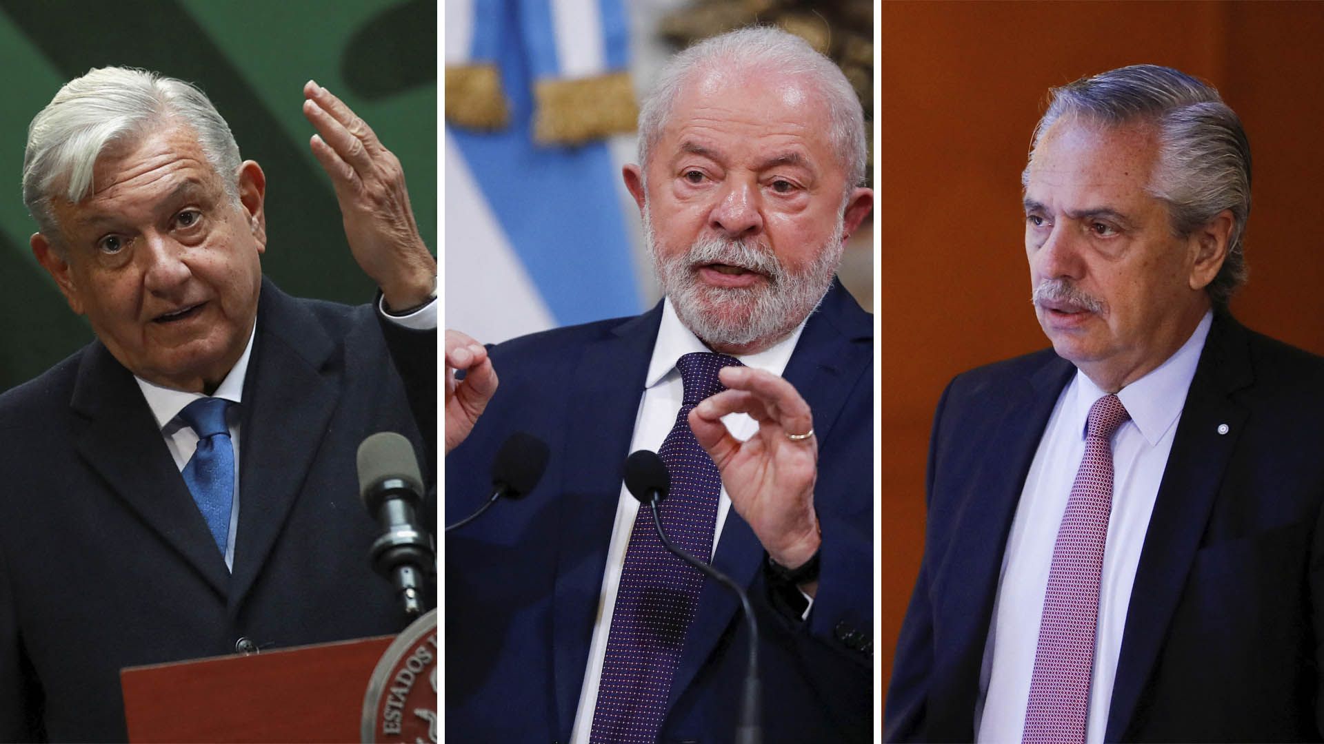 Alberto Fernández, Lula y Manuel López Obrador