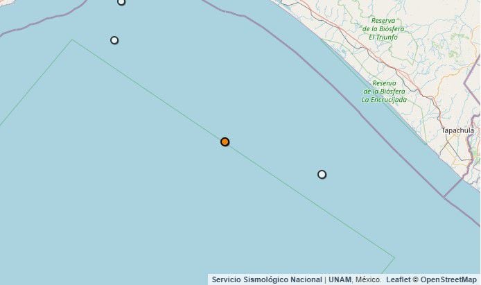 Servicio Sismológico Nacional reportó temblor en Chiapas.
(SSN)