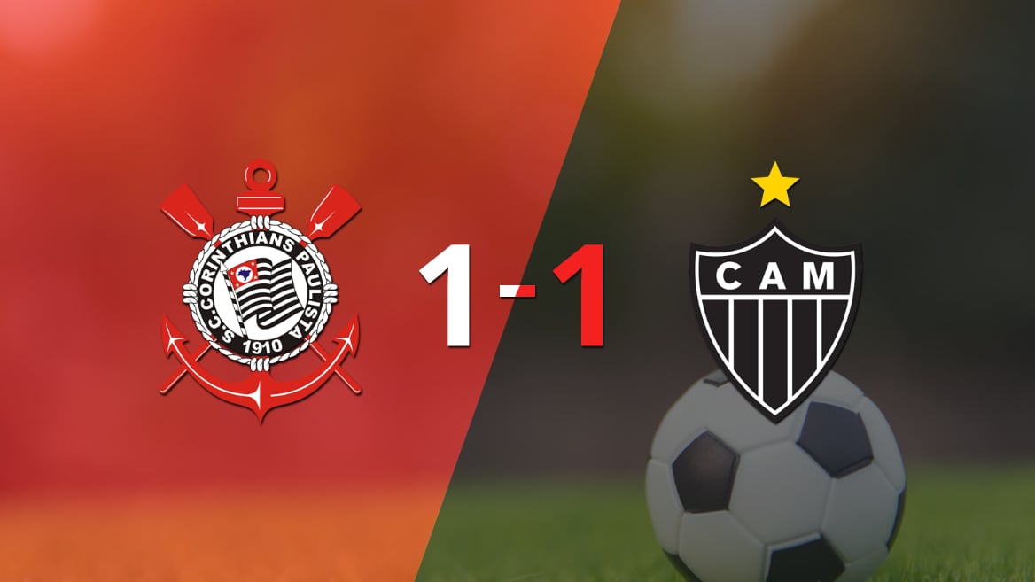 Corinthians y Atlético Mineiro se reparten los puntos y empatan 1-1