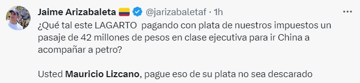 El columnista reaccionó a denuncia de Semana sobre ministro de TIC, Mauricio Lizcano - crédito @jarizabaletaf/X