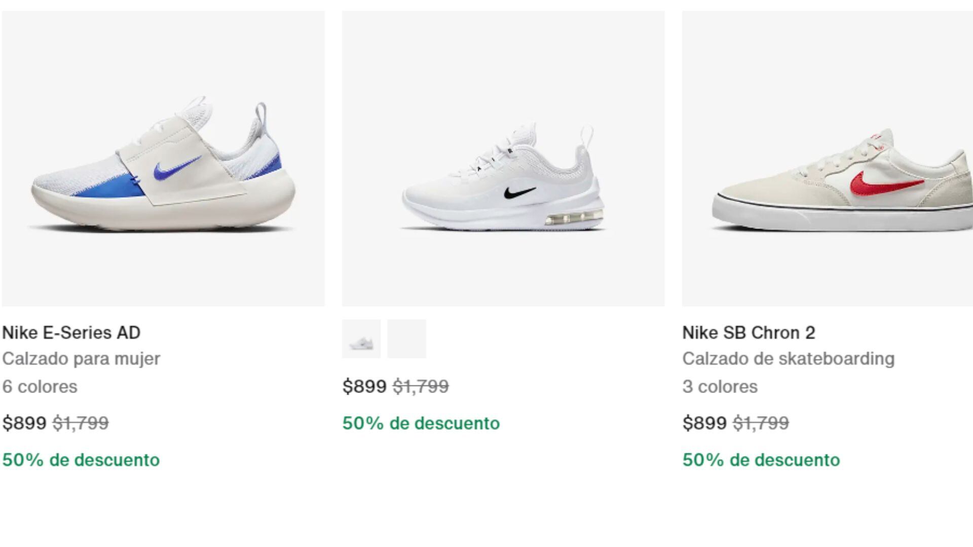 Tenis nike best sale 50 de descuento