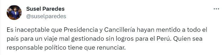 Mensajes de Alejandro Aguinaga (Fuerza Popular) y Susel Paredes (Cambio Democrático).