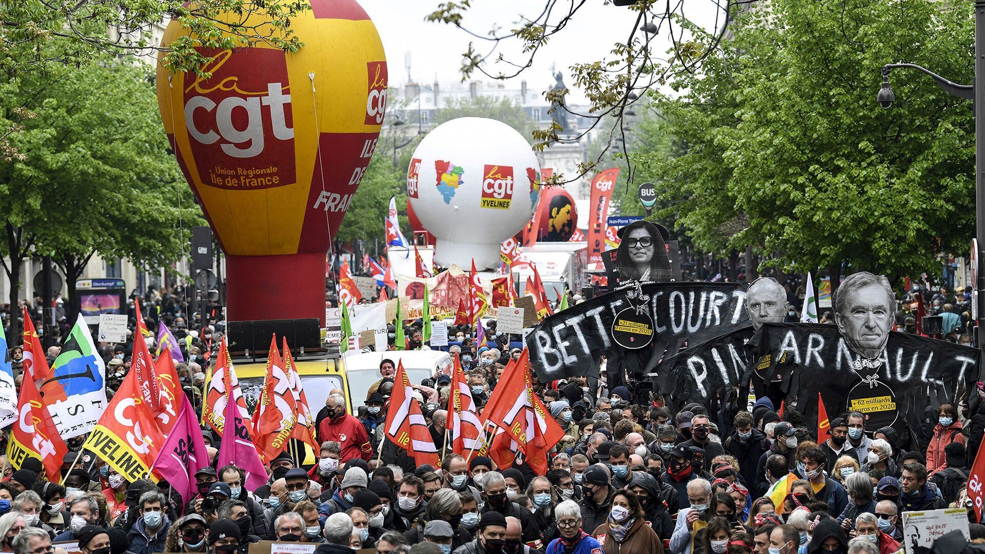 protestas paris dia del trabajador 1ro de mayo