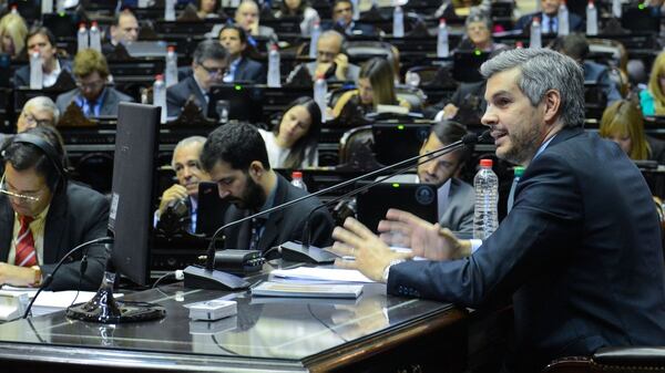 Marcos Peña durante una de sus visitas a la Cámara de Diputados