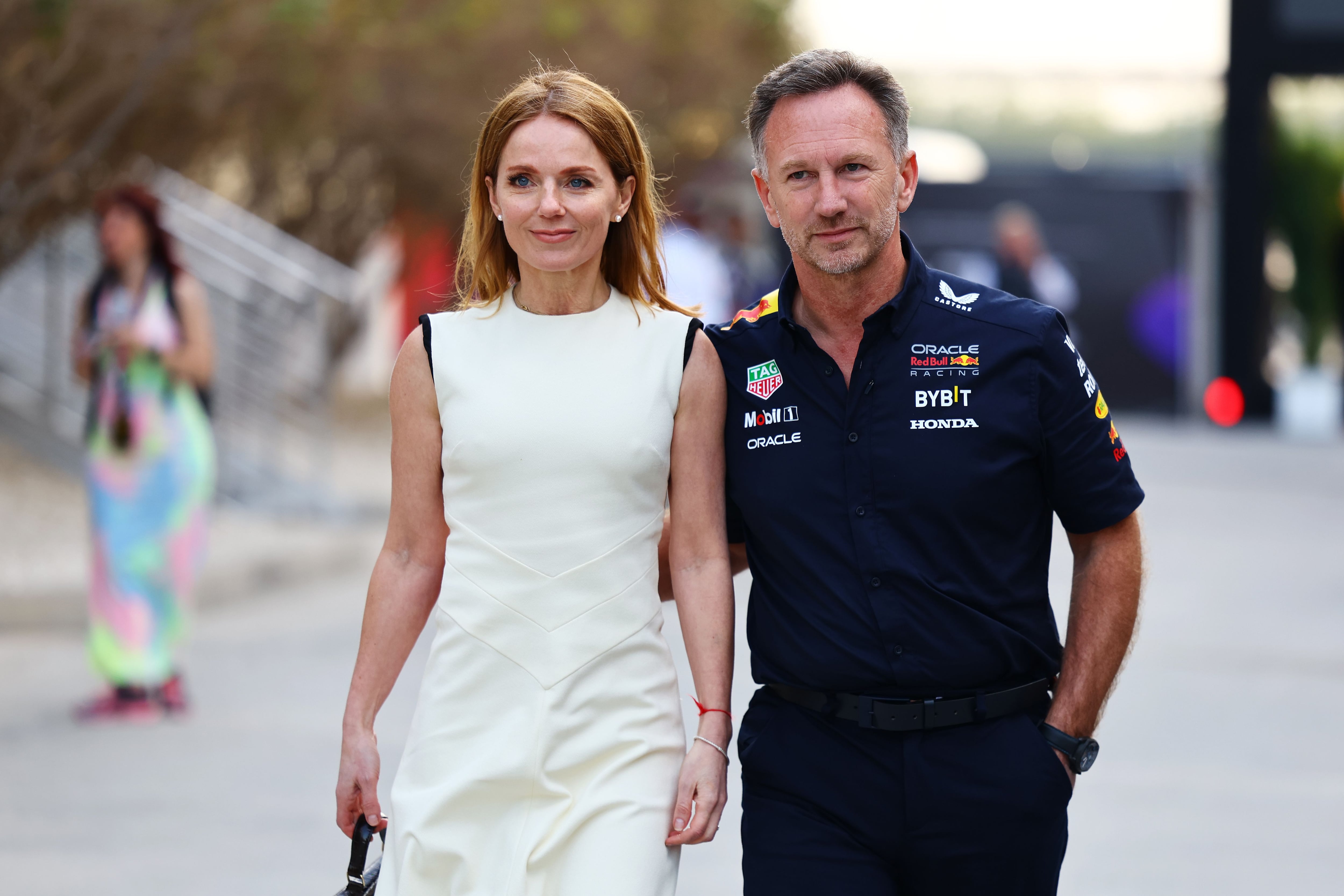 Christian Horner llegó al GP de Baréin junto a su esposa, Geri Halliwell