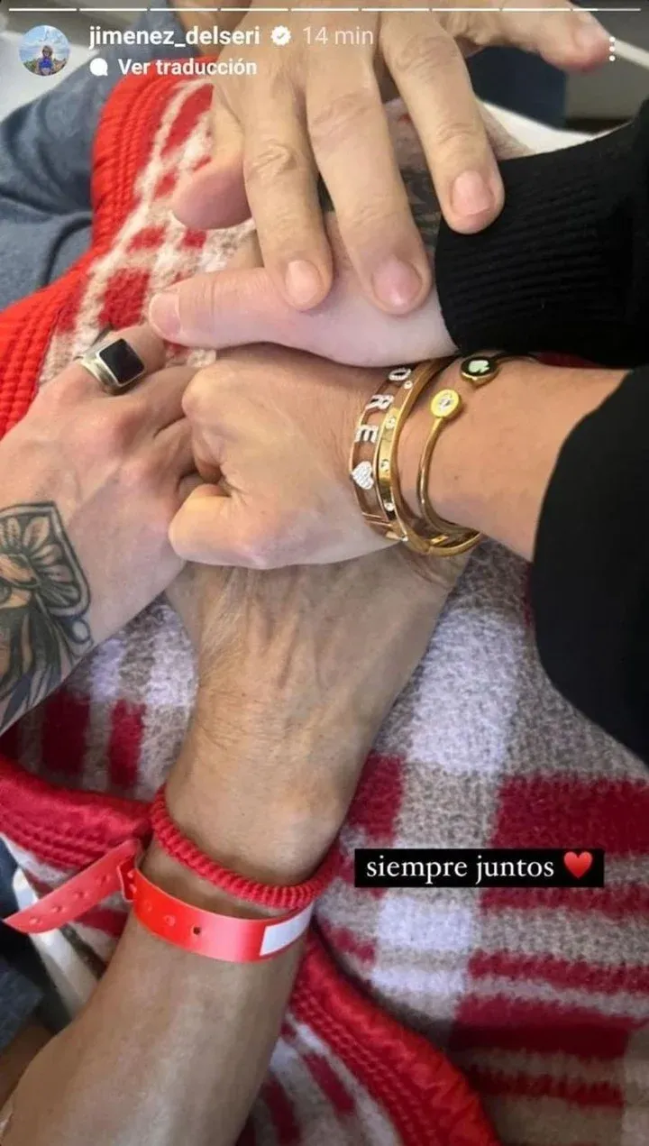 Natalia, hija de la Mona Jiménez, le mandó un mensaje a su papá tras su cirugía a principios de agosto (Instagram)
