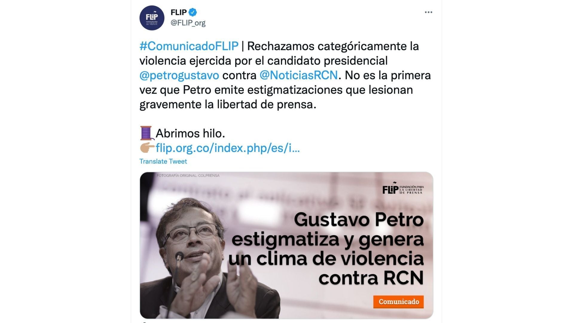 Flip on Gustavo Petro